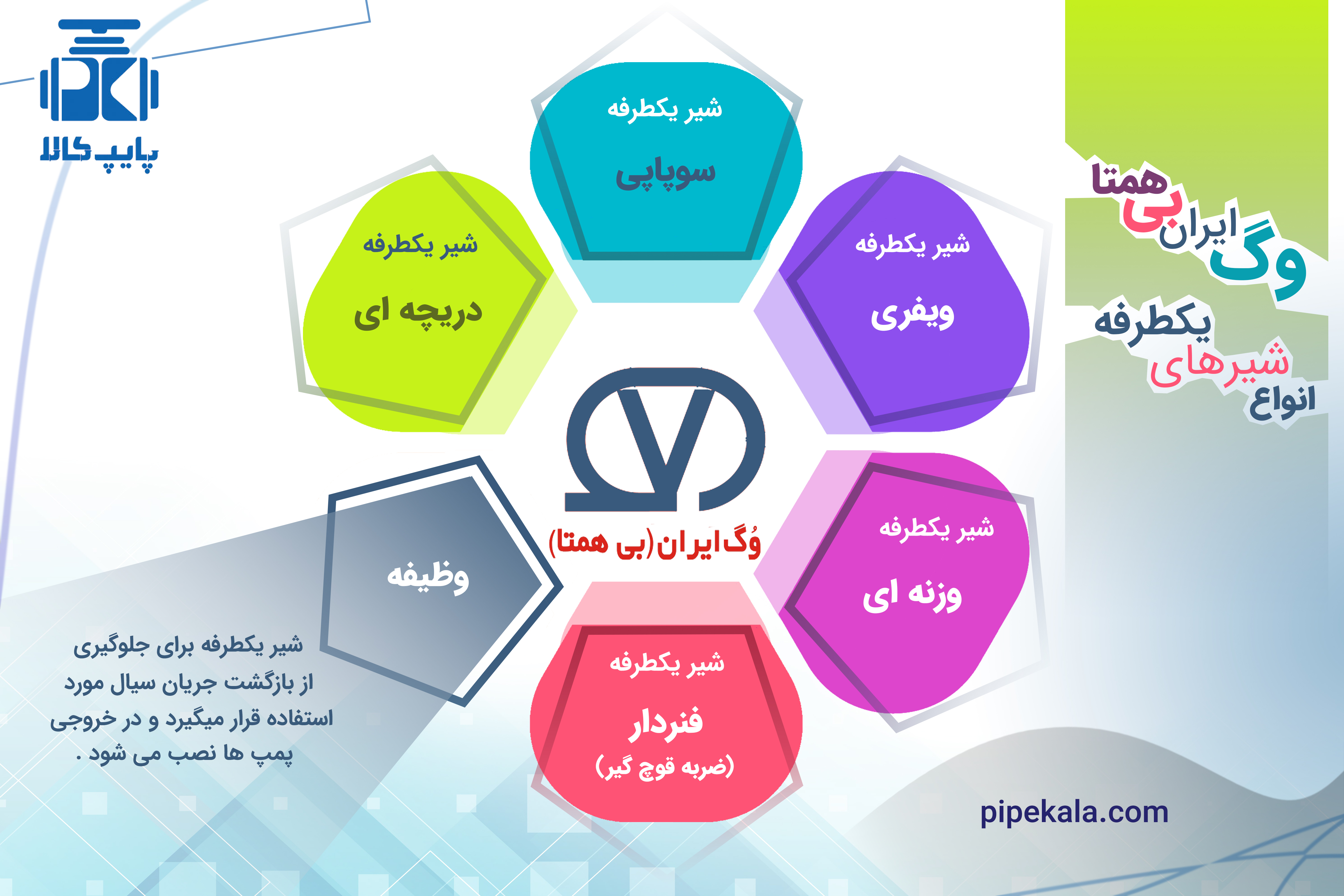 شیرهای یکطرفه وگ ایران